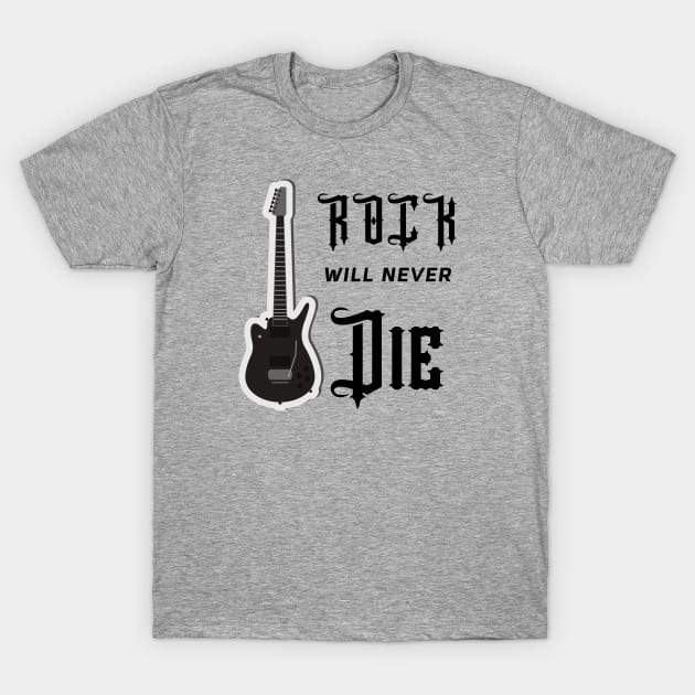 Guitar Art Rock Music T-Shirt by Abeer Ahmad